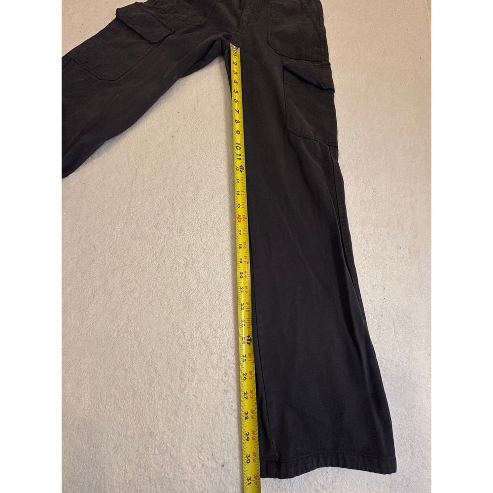 Zara Womens Cargo Pants Faded Black Straight‎ Leg Utility Trousers Size 2 26x30 - Picture 5 of 5
